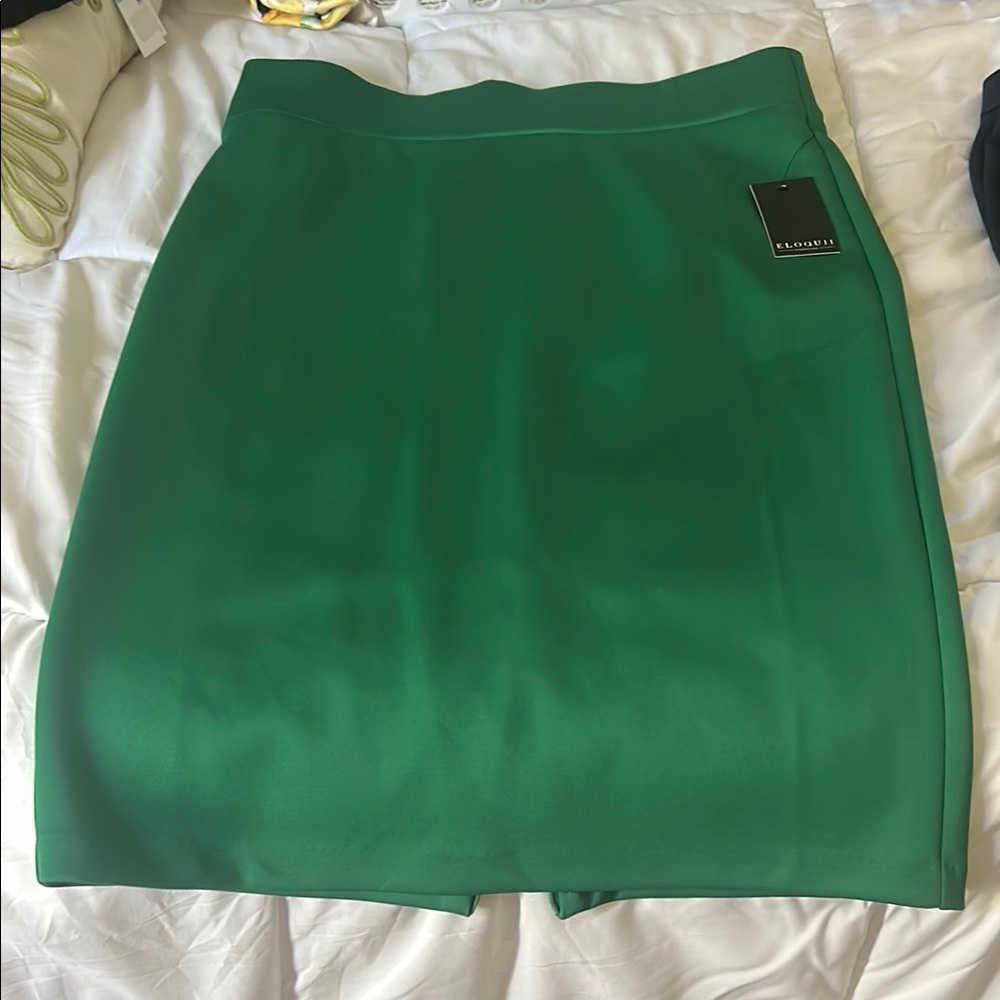 Eloquii Green Pencil Skirt